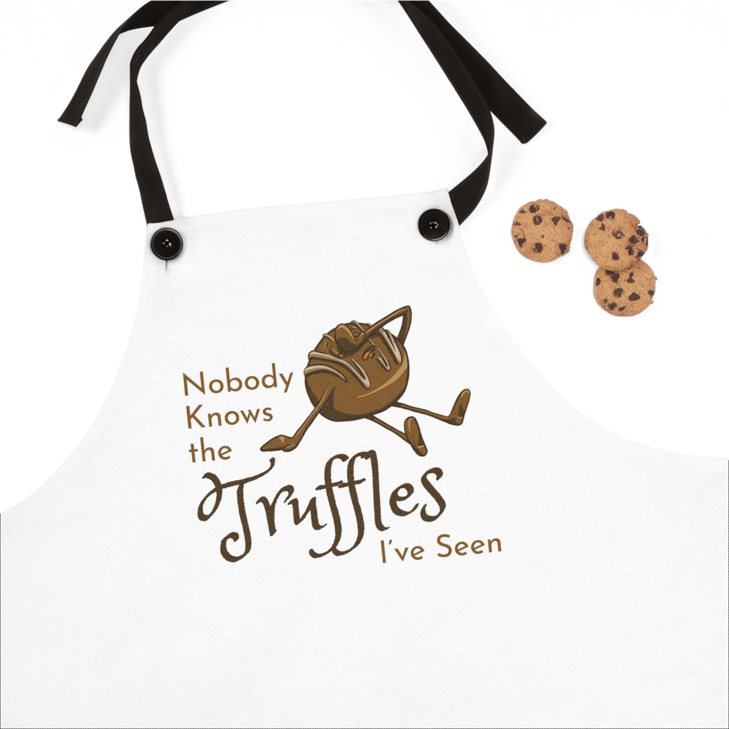 "Nobody Knows the Truffles I've Seen" Apron with Contrasting Straps