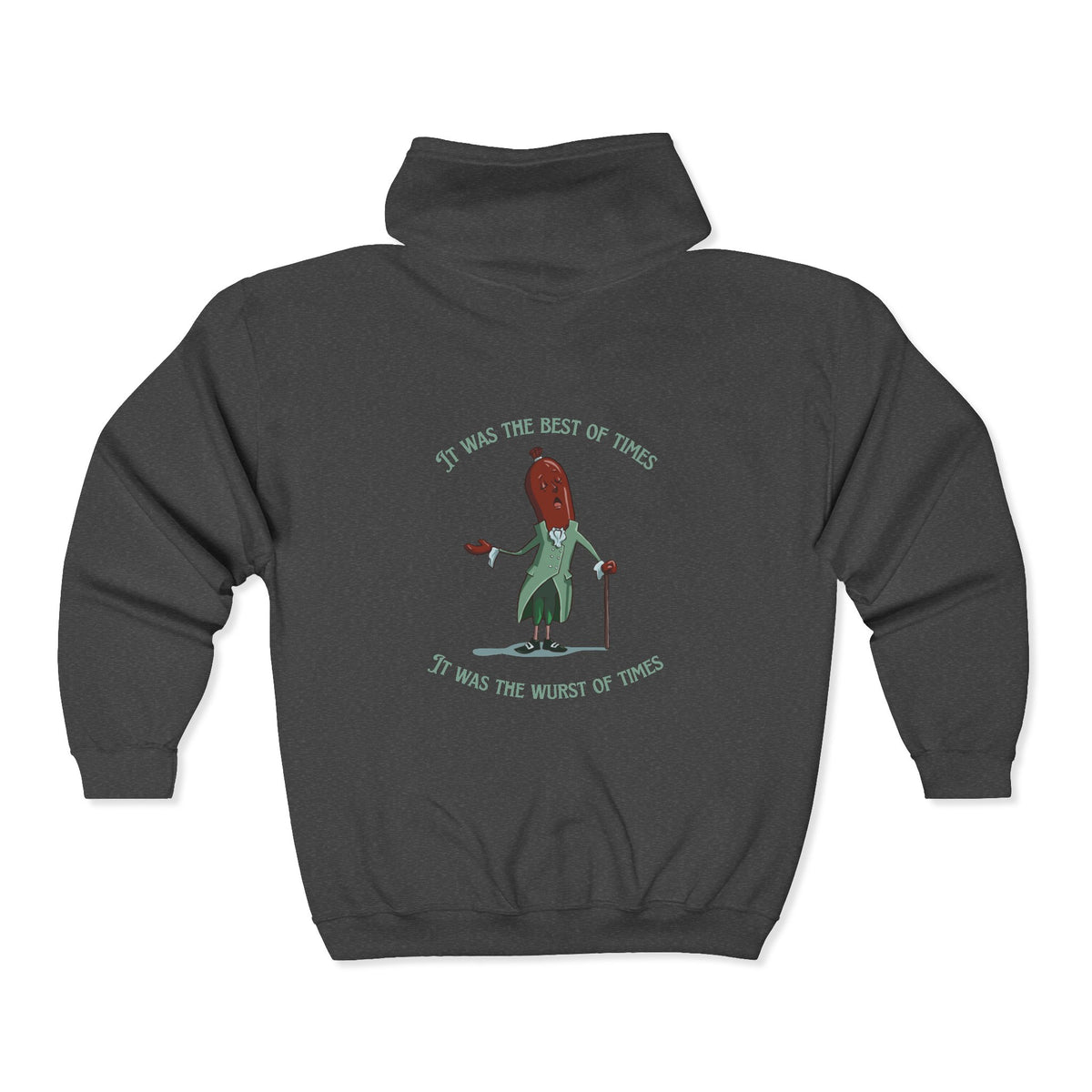 "It Was the Best of Times, It Was the Wurst of Times" Unisex Heavy Blend™ Full Zip Hooded Sweatshirt